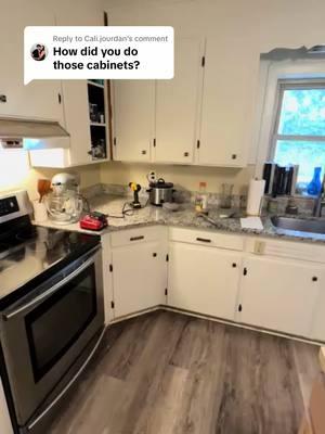 Replying to @Cali.jourdan the quality of these cabinet are unreal!! #DIY #diyprojects #midcenturymodern #houserenovation #diykitchen #kitchencabinets #paintsprayer #cabinetdiy #cabinetmakeover 