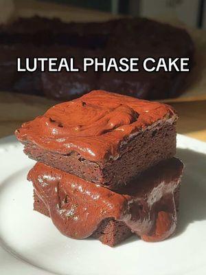 LUTEAL PHASE CHOCOLATE CAKE Nothing quit like those Luteal phase cravings😅 slow burning carbohydrates like sweet potatoes are great to eat during this phase of our cycle to help curb cravings!🍠  Recipe: -1 cup mashed sweet potato (about 1 large potato or 2 medium potatoes) -1 cup nut butter, I used almond butter -2 eggs -1 tbsp coconut oil (or avocado/olive oil) -2 tbsp maple syrup -2 tsp vanilla -1/2 cup cacao or cocoa powder -1 tsp baking soda  -handful of chocolate chips (optional) Ganache Topping  -1 cup chocolate chips -1/3 cup coconut cream or milk (cream makes it thicker/creamier if you can find some at your store) How to: -preheat oven to 350F -wash and pierce sweet potatoes with a knife -place potatoes on baking sheet and bake for 50-55min or until potatoes are very soft and baked all the way through -after potatoes are done cooking carefully peel skin off -into a big bowl add mashed potato, almond butter, eggs, oil, vanilla, and maple syrup, stir well to combine -then mix in cacao powder, baking soda, and chocolate chips -line a 8x8 baking dish with parchment paper and evenly pour and spread mixture into dish -bake cake on 350F for 23-25min or until a toothpick comes out clean -remove cake from oven and let cool for a few minutes  -for the ganache topping, heat the chocolate chips and coconut cream in a double boiler over low-medium heat, stirring every few minutes -once ganache is ready, quickly pour over cake and spread evenly  -enjoy cake right away and store leftovers in an airtight container in fridge up to 4 days, enjoy! #lutealphase #cyclesyncing #cyclesyncingmethod #luteal #sweetpotato #sweetpotatocake #healthyrecipes #chocolatecake #pms #menstrualpase #womenshealth #holistichealth #healthandwellness  