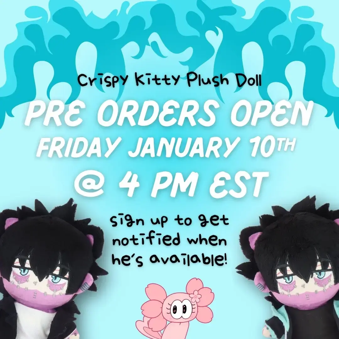 The wait is over, our Dabi plushies have officially arrived! My team and I are so excited to start shipping out all the Kickstarter orders as quickly as we can so Dabi can find his way home to you! 🐈‍⬛ Missed the Kickstarter? Don’t worry, you still have a chance to grab one before they’re gone forever! We’re opening preorders this Friday, January 10th, at 4 PM EST. Sign up on my website to get notified the moment he’s available! 🩵 There’s only a small batch left, so don’t wait!!! Secure your Dabi plushie before they sell out! Preorders will ship out near the end of the month, so get ready to have one in your hands soon! Thank you for the support and patience, I couldn’t have done it without you! 🥹🩵 #dabi #dabitodoroki #dabifanart #touya #touyatodoroki #toyatodoroki #todorokitouya #todorokitoya #dabimha #dabibnha #mhadabi #bnhadabi #myheroacademia #bokunoheroacademia #myheroacademiadabi