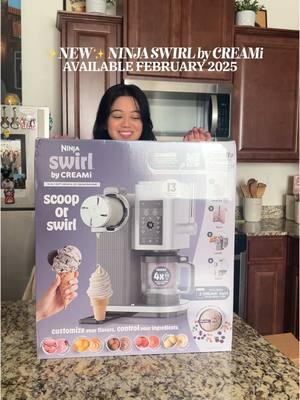 ‼️NEW NINJA SWIRL by CREAMi‼️ New @Ninja Kitchen product coming February 2025!! So excited to make soft serve ice cream 🍦  Thank you Ninja for sending this out! And thank you to everyone who has watched my recipes since 2022 ♥️ I love the Ninja Creami and am so excited for this newest model!! Follow for future recipes ☺️ #ninjaswirl #ninjaswirlbycreami #ninjacreami #new #newproduct #icecream #icecreammaker #softserve #softservemaker #unboxing #gifted 