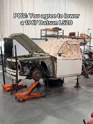 Something a bit different going on at the shop.. We’re working on this 1967 Datsun L520 (apparently the L signifies left-hand-drive). At 67HP, this thing has about as much power as most modern lawn mowers. But this was actually decent for a small truck in the 60s. We got our hands on this thing a few years ago and recently found a customer for it — although he only agreed to buy it if we agreed to lower it here at the shop. So here we are. This thing is super compact and has the Nissan J13 motor under the hood. Follow along for more updates 🫡 #fatfendergarage #datsun #datsunpickup #datsun510 #datsun520 #datsuntruck #classictrucks #j13 