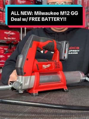 We are talking #limitedtime #milwaukeetools M12 GG’s with free 5.0 batteries!!! This is a great way to get into the grease gun market!! Order now on the website while supplies last! #powertools #tools #mechanic 