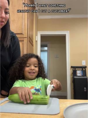 These kid knives are one of the best purchases! If you have a toddler that loves to help you cook or just loves to be independent you need to get them ! He gets so excited everytime 🥰  #fyyppp #virrall #kidssafety #toddlertok #toddlermoms 