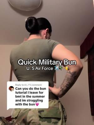 Replying to @A L Y  Here you go :) #fyp #military #airforce #army #navy #marines #womeninmilitary #militaryhair 