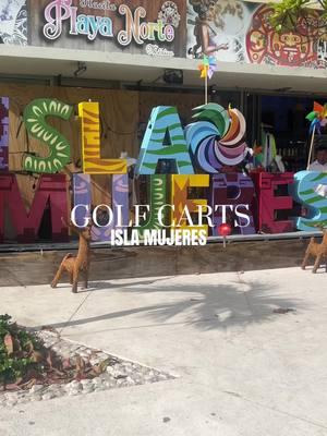 Come explore Isla Mujeres with me! #islamujeres #golfcartrental #golfcarts #islandhopping #explore #fun #thingstodoinmexico #girlstrip 