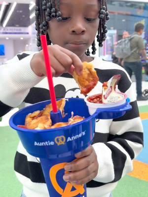 Shopping with the girls and taking a well-deserved snack break @Auntie Anne’s Pretzels .  We finally get to try the Ultimate One-handed snacking Solution.  The Dip n’ Sip is the perfect mix of convenience and deliciousness! 🛍️🥨 We had the pepperoni nuggets with marinara dip 👌 what a fun time we had strolling around the mall and snacking🤗  #MallVibes #DipNSip #SnackGoals  #bestpretzel #softpretzel #auntieannespartner