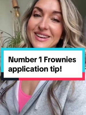 FROWNIES APPLICATION TIP #1 Lets get back to the basics with application to start the year off right! Always wet then wait! #frownies #wrinklereduction #wrinkletreatment 