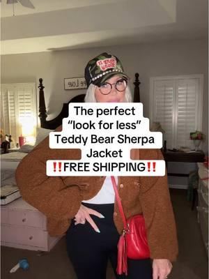 The perfect  “look for less” Teddy Bear Sherpa Jacket ‼️FREE SHIPPING‼️ XS-XL several colors to choose from!  #sherpajacket #lookforless #jacket #teddybearjacket #tiktokshopfinds #tiktokmademebuyit @SCUSTY 