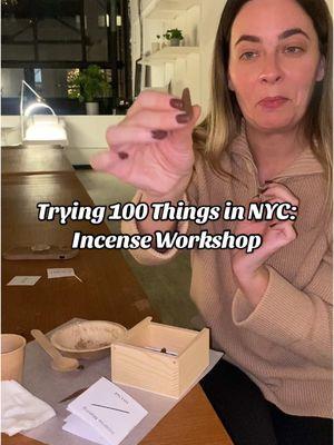 I tried making my own incense; here’s how it went! #nyc #nycactivities #explorenyc #weekendinnyc #thingstodoinnyc #minivlog 