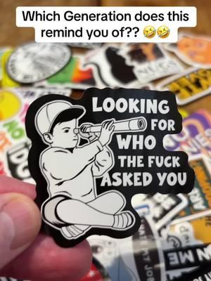 Replying to @Goonie1 These funny stickers are great for coworkers, water bottles, hard hats or coolers #funnystickers #funnysticker #hardhatstickers #vinylstickers #stickers 