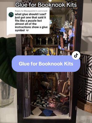 Replying to @Blazepaints Cutebee Booknook kits snap together, but you’ll still need glue. I am working on the hanging garden booknook kit right now and omg nothing snaps together lol. I have to cut out and glue everything but I’m still enjoying it. I still have a stack of booknook kits to get through😂. #booknook #booknooks #booknookdiy #booknookshelfinsert #bookshelfdecor #booknooktok 