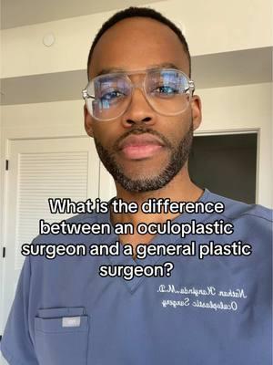 What is the difference between an oculoplastic surgeon and a general plastic surgeon? Blepharoplasty can be performed by both but there are some differences in scope and focus.  #plasticsurgery #oculoplasticsurgeon #eyesurgery #blepharoplasty #eyelidlift 