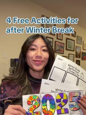 Some free activities if you are coming back from winter break and have nothing planned!!! I used all of these throughout the week to ease into the school year. Find it in my TPT TeacherCrunch! #classroomideas #greenscreen #Inverted #teachersoftiktok #elementaryteacher #winterbreak #newyorkteacher #teacherlifebelike #creatorsearchinsights 