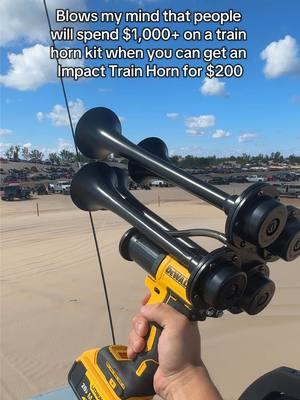 Why buying an expensive train horn kit when you can buy an impact train horn! #impacttrainhorn #dewalt #dewalthorn #airhorn #trainhorn #drillhorn #horngun #impacttrainhorns 