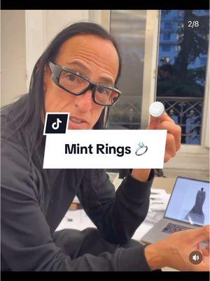 Rick Owens — our ultimate man crush 🥰…in all seriousness, should we make mint rings??? 💍 #mints #rickowens #flinttsmints #drymouth #cottonmouth #mouthwatering 