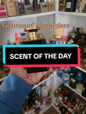 Gourmand Masterpiece! A sweet, fruit-floral, warm,  vanilla and woody lactontic  gourmand masterpiece ..Definitely give this a try if you have these two.  #gourmand #gourmandlovers #perfume #masterpiece #layeringcombo #longlasting #compliments #fragrancelover #sotd #scentoftheday @IamNoelle  @The Dua Brand  #temptmenot  #puffletuft 