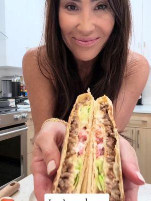 Making a Taco Bell Chrunchwrap Supreme at home  Cookinhg at home | Housewife  #sahmlife#sahm#tacobell#crunchwrap#crunchwrapsupreme#cookingathometiktoktv 