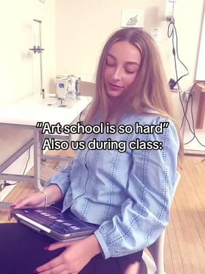 We ❤️ school.                         #fyp #designersoftiktok #artschool #fashiontiktok #viralvideo 