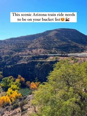 Follow @whatrvdoing for more travel content.  This scenic train ride in Arizona definitely needs to be on your bucket list! 🚂 Verde Canyon Railroad - Clarksdale, AZ ⏰ 4 hour train ride that starts in Clarksdale, AZ and goes to Perkinsville and the back to Clarksdale.  💰Tickets are $119 per person.  🧀 A snack tray is included with your ticket price as well as a small bottle of champagne or apple cider. You get cheeses, meats, crackers, grapes and a brownie! There is also a bar on board with a large variety of drinks to choose from. 💺The seating inside the train is so comfortable and everyone has their own table as well. There is also an open air car near most train cars so you can go outside and check out the view. There are also seats outside. 🐶Only service animals are allowed on board. Are you adding Verde Canyon Railroad to your Arizona bucket list? #scenictrain #visitarizona #explorearizona #trainride