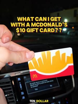 what can I get with a McDonald's $10 gift card?? #mcdonaldssecrets #mcdonaldsadventures #stepdadlife #raisingdaroach #daroach 