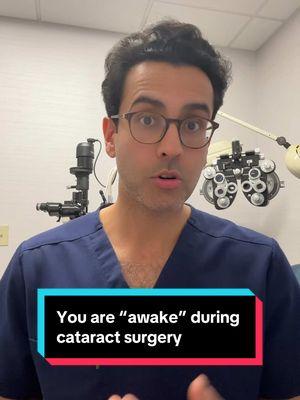 You are “awake” during cataract surgery #cataract #cataractsurgery #cataracts #cataractsurgeon #cataractawareness #cataractsurgerycounselling #cataracta #eyesurgery #eyecare #eyecareforyou #eyehealth #eyehealthmatters #eyehealthawareness #eyehealthcare #eyedoctor #eyesurgeon #drboparai #corneacare 