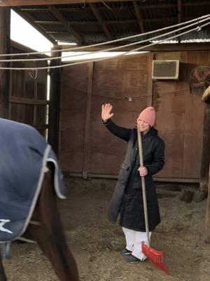 Stall cleaning wisdom! #stallcleaning #asmr #satisfying #wisdom #farmchores #barnchores 