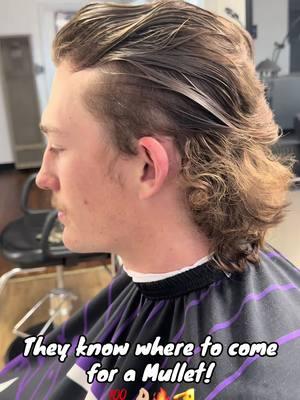 They know where to come for a fresh mullet!!! #curtesythagod #mullethaircut #mullet #billyraycyrus #barbers #foryouplease 