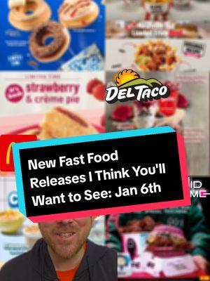 January might feel cold and brutal after the holidays, but the fast food releases are looking great! Now at Krispy Kreme is the new Pop-Tarts collab and I did a review video earlier for anyone interested. Then KFC just brought back their $5 bowls along with Nashville Hot that you can also get with their new original recipe tenders. Del Taco has their Dragon Fruit Blueberry Poppers which sound great and come as a shake, with Sprite, or Minute Maid. McDonald's brought back their Strawberries & Creme pies for Valentine's Day and Dutch Bros has new Cereal Sips drinks. And I'm begging KFC to bring their Squid Game meal to the states! Which ones are you excited about? #fastfood #fastfoodlife #mcdonalds #kfc #krispykreme #squidgame #dutchbros #poptarts #kentuckyfriedchicken #deltaco 