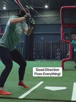 Good Direction along with letting the ball travel. Allows us to attack pitches the right way. ✅ Whether it be a ball down in the zone, or inside. We can still stay connected / behind the ball allowing our hands to stay inside the ball creating back spin line drives! 💥🥎⚾️ #softball #hitting #softballtraining #hittingtips #batting #training #fastpitch #fastpitchsoftball 