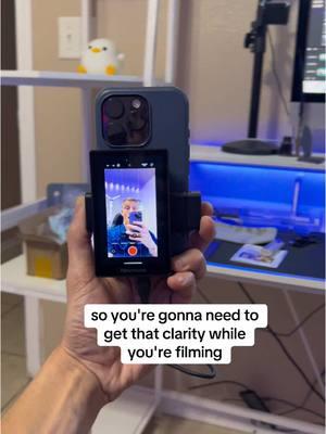 Upgrade your filming technique with this little screen. Works on multiple phone types. #fliming #contentcreators #contenttipsandtricks #ttslevelup 