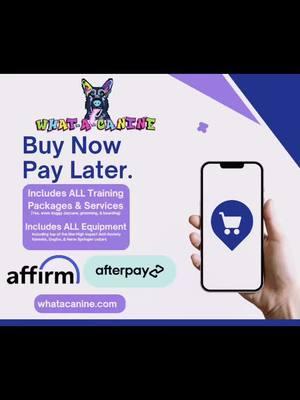 🐾 Exciting News from WHAT-A-CANINE! 🐾 We heard you loud and clear, and we're thrilled to announce our partnership with Affirm and Afterpay! 🎉 Now, you can give your furry friend the training they deserve with flexible monthly payment plans that fit your budget! 🐶💳 Imagine this: your pup mastering commands, overcoming behavioral challenges, and becoming the well-mannered companion you've always dreamed of—all without the stress of upfront costs! With Affirm and Afterpay, you can spread your investment over time, making it easier than ever to prioritize your dog's training needs. 🌟 Why Choose WHAT-A-CANINE? 🌟 - Expert training dedicated to your dog's success - Customized training programs for every pup's personality - A community of fellow dog lovers cheering you on! 🐕💖 Join our family and take the first step towards a better-behaved canine companion today! Visit us at whatacanine.com to learn more about our training programs and how our new financing options can work for you. Let’s make this year the best one yet for you and your family! 🐾✨ #WhatACanine #DogTraining #Affirm #Afterpay #PawsitiveChange #DogLovers #TrainingGoals #dog #houston #seabrook #laporte #pasadenatx #leaguecitytx #clearlaketx #harriscounty #galvestontx #galvestoncounty #chamberscounty #affordablefashion #grooming #doggiedaycare #dogtra 