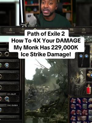 Want to 4X Your Damage? Watch the full video on my YouTube channel! Link in the bio. Path Of Exile 2 Cold & Lightning Monk Endgame Build. #gaming #pathofexile2 #pathofexile #monk #poe2 