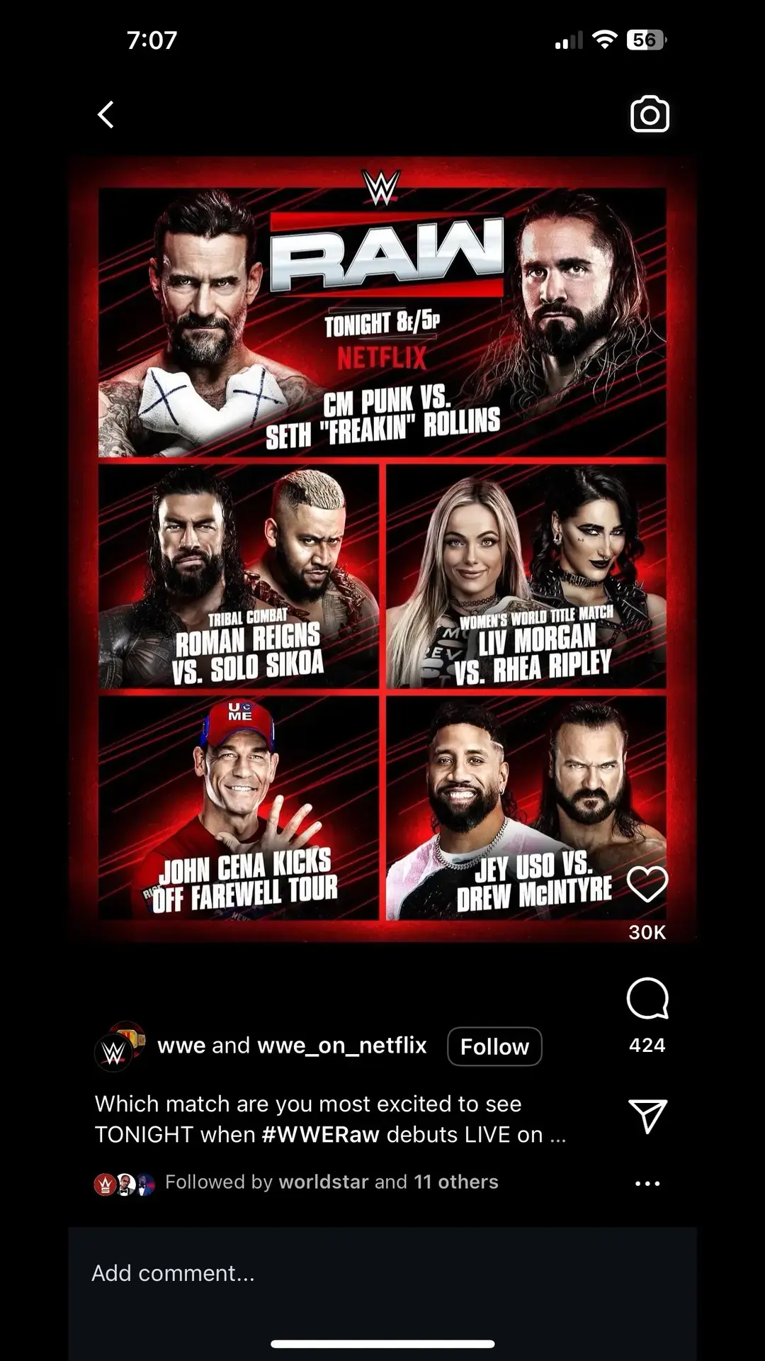 #wweraw #netflix #twostep24 #viral #viral 