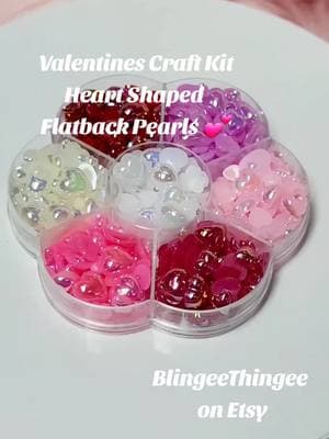 Link in bio to shop... This Valentines Craft Kit features 7 different colors of heart shaped pearls in assorted sizes 4mm, 6mm, 8mm, 10mm, and 12mm. Currently 50% , so grab your Kit while it's half off. BlingeeThingee on Etsy for all your sparkly supplies ✨️ #wheretobuyrhinestones #blingshop #rhinestones #bling #rhinestonevendor #rhinestonesupplier #BlingeeThingee #crafty #valentinescrafts # heart #hearts