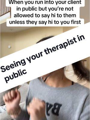 Did you know that your therapist is not allowed to come up to you in public or say hi, but you are? This is to protect you and your anonymity. Any questions? #therapy #tiktoktherapy #MentalHealth