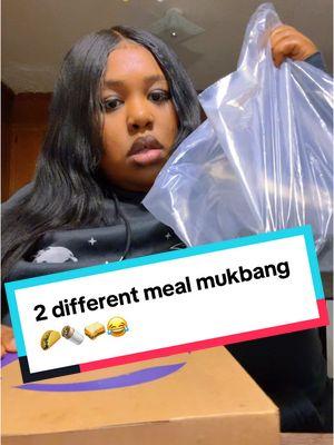 2 different meal mukbang #mukbang #mukbangeatingshow #tacobell #chickensaladchick 