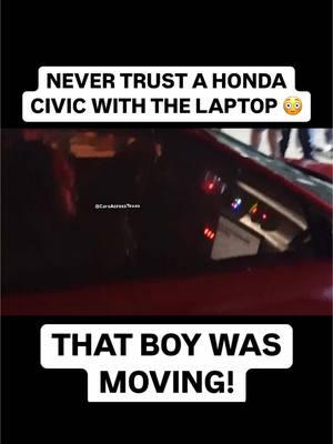 CANT TRUST A HONDA WITH A LAPTOP OUT 😳 CHECK MY NEW YT VIDEO OUT! #Honda #Civic #turbo #burnout #jdm #civichatch #tuner #civicwithalaptop 