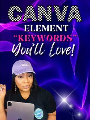 Let’s face it, searching for the perfect element in Canva can be a task!🤷🏽‍♀️ But not with my list of 450+ must-have Keywords.⬇️ This Bonus gift & other goodies are FREE with my Top 50+ Canva Hacks & Tips resource! I know right!😱 Hit the link ⬆️ link to grab my top 50+ of Canva’s best tips & hacks and get this AMAZING keywords resource for FREE! It’s time to take the stress out of designing!✨ Follow for more Canva Tips!💜 #canvakeywords #canvaHacks  #canvaelements #socialmediamarketing #Designtips #Businesstips #Canvatips #canvadesign #Canvassador #CanvaCoach