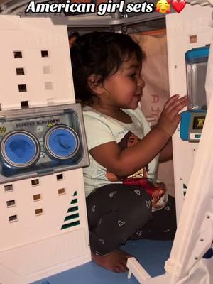 The older girls got an american girl space station and a few our generation sets for christmas and baby sister #americangirl #ourgenerationdoll #ourgenerationdolls #dollsoftiktok #girlmom #toddlersoftiktok 