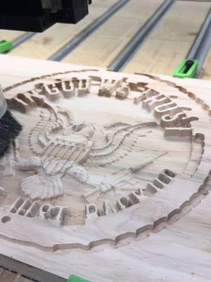 Just a little cnc time after spending 2 days plowing snow #fyp #fypage #SmallBusiness #foryou #justplayingwithmywood #cnc #shapeoko #america #ingodwetrust 