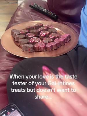 If sharing is caring, then he’s the Grinch of Galentine's treats! Taste testing without the sharing is apparently his love language. #Galentines #SugarRush #TasteTester #NoSharing #GrinchVibes #baking #forthegirls #newyearnewaura #chocolate 