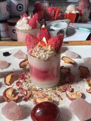 cleaning out the drafts has me missing making candles like this 😩 #candles #spellwork #witch #witchtok #witchcraft #candlespell #candlespells #candlemaking #strawberry 