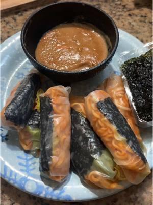 Get tf up now 😍🌶️ #spicynoodles #springrolls #buldak #buldakramen #ricecake #koreanricecake 