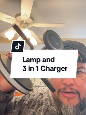 No more charging cables on your nightstand with this 3 in 1 charger. #phonecharger #chargingcable #nightstand #bedsidelamp #lamp 