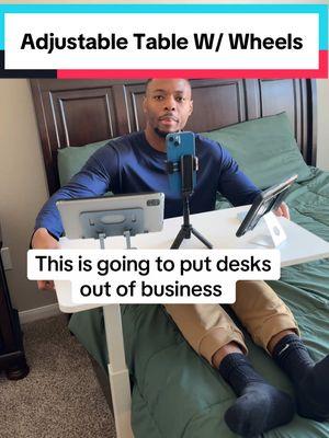 This adjustable table is perfect for all my stay at home! #workfromhome #stayathomemom #stayathomedad #wahm #adjustabledesk #adjustable #backtoschool #schoollife 