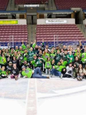 puckheads rolled deep into enemy territory last month to cheer our guys to victory.   #puckheads #goalies #goalie #letsgopirates #savghostpirates #timetohaunt 