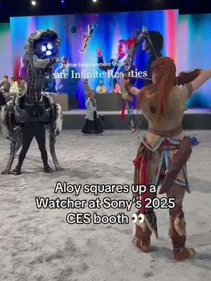 our booth at CES turned into the Forbidden West following the end of our press conference #Sony #PlayStation #Horizon #HorizonForbiddenWest #Aloy 