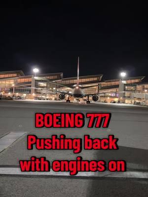 Boeing 777 pushing back with Engines on #bigplanes #takingoff #andwiththatthe2024seasoncomestoanend #unitedstates #bigplane #aviation #california #b777 