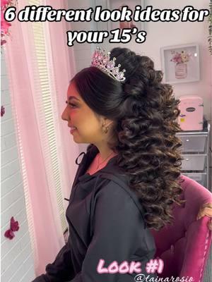 Here girls , 6 different look ideas! Comment your favorite one and tag someone having a quinceañera soon ❤️❤️😍 Chicas acá les dejo 6 diferentes ideas de look para sus quinceañeras elijan si favorito en los comentarios y compartan a alguien q tenga su quinceañeras pronto ❤️❤️❤️ Makeup by @Jhosselyn #houston #houstonhair #inspohair #15 #15años #15ideas #15s #quince #quincemakeup #quincemakeupandhair #makeupandhair #inspo #inpiration #quinceañera #quinceaneravideos #quinceanera 