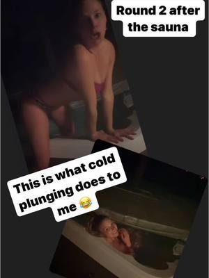 And that’s round 2 for the cold plunge today! 45 degrees F I did one for 7 minutes, hopped out into the sauna and then my second one.  Cold plunging gets me high AF! #coldplunge #coldtherapy #coldtherapybenefits #iceicebaby #icebathchallange #saunatime #saunaforrecovery #saunaforhealth #feelgoodnaturally #healthyhabits #chronicillnessrecovery 